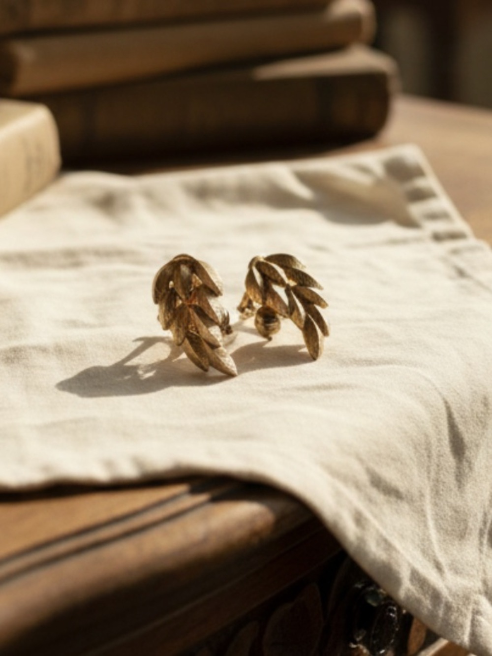 Monet | Vintage Gold Wing Clip-On Earrings